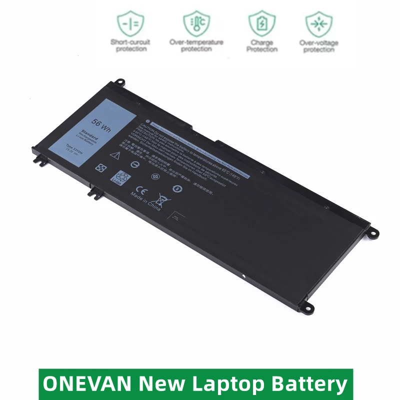 15,2V 56Wh 3500mAh 33YDH PVHT1 Batteria Di Ricambio Per Dell Inspiron 15 7577 17 7000 7773 7778 7779 Latitude 13 3380 14 3490 15 3580 3590 G3 15 3579 17 3779 G5 15 5587 G7 15 7588 Vostro 7570 7580