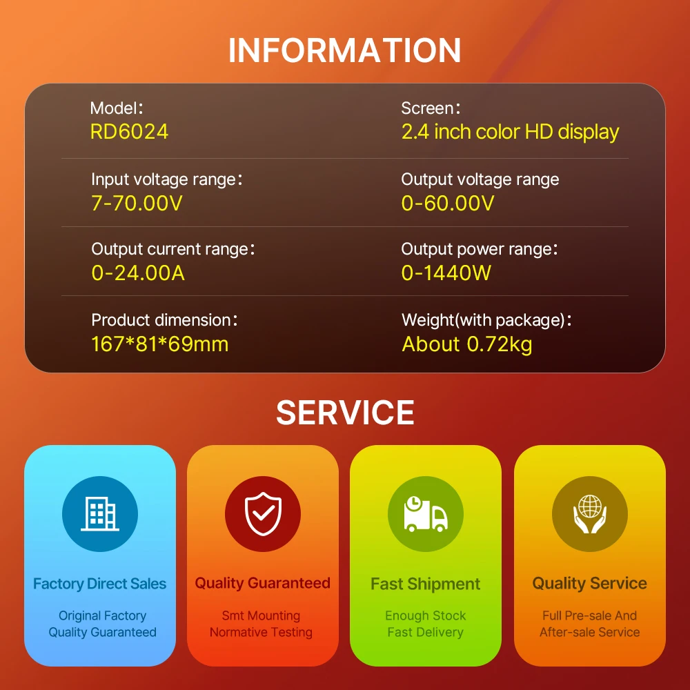 RD RIDEN RD6024 60V 24A DC DC Adjustable Step Down Voltage Bench Power Supply Buck Converter Battery Charging& 1200W 1500W PSU 5 RD RIDEN RD6024 60V 24A DC DC Adjustable Step Down Voltage Bench Power Supply Buck Converter Battery Charging& 1200W 1500W PSU - Image 5