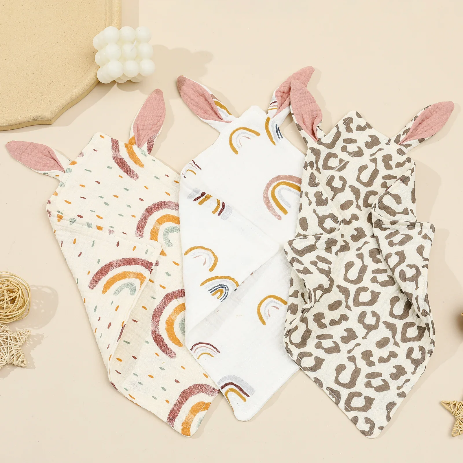 Newborn Baby Towel Cotton Burp Cloths Muslin Bibs Comforter Blanket Sleeping Doll Soft Soothe Appease Towel for Baby Care Items baby comforter blanket