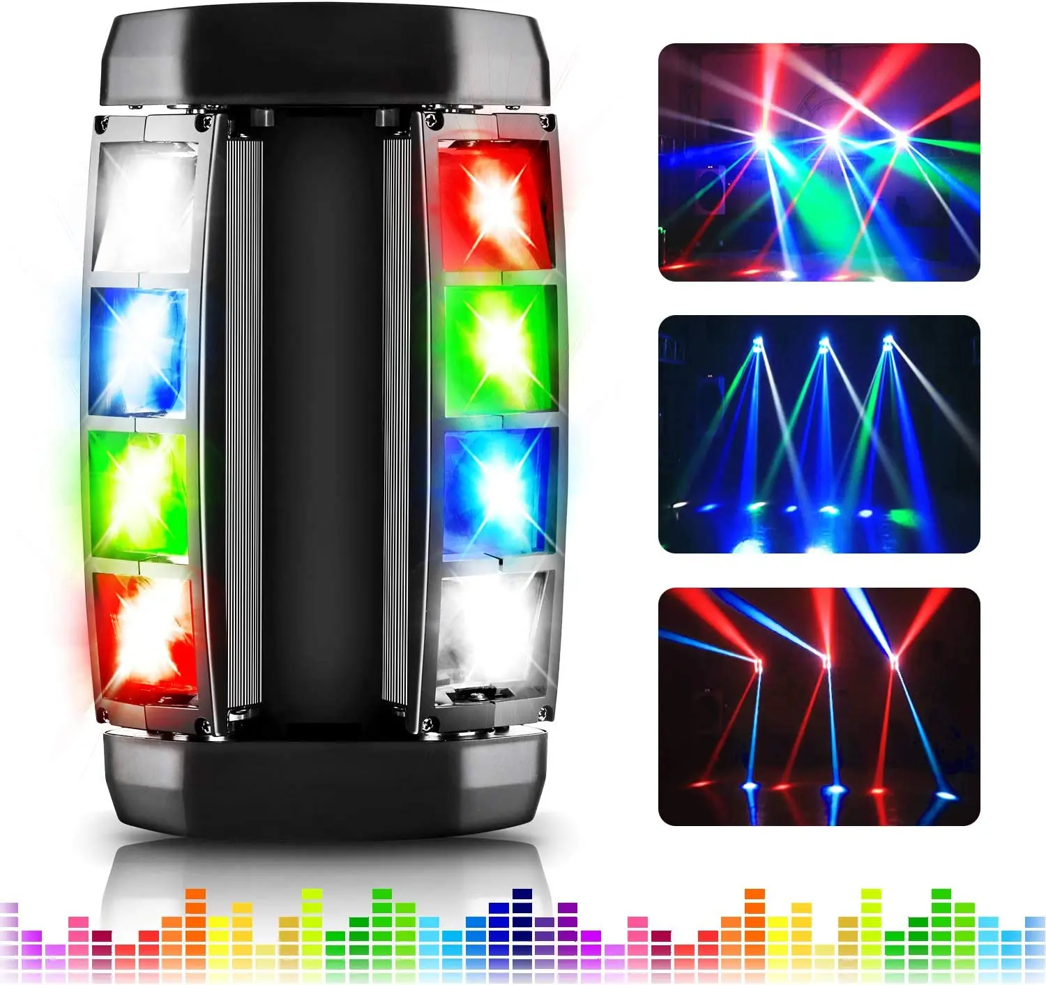 8 LED RGBW ミニ Led スパイダーライト移動ヘッド DMX ビーム