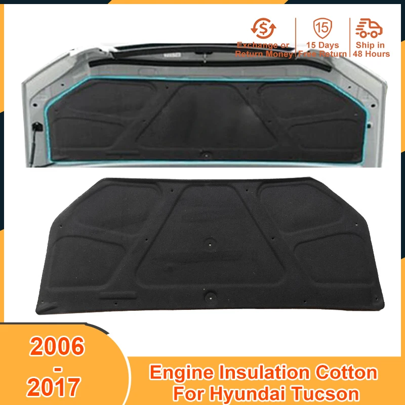 2006-2017 Car Heat Sound Insulation Cotton Pad for Hyundai Tucson 2006 2007 2008 2009 2010 2011 2012 2015 2016 2017 Accessories
