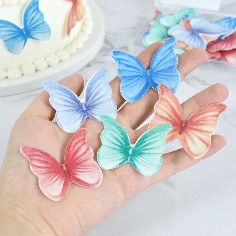 48pcs/box Wedding Butterfly Cake Topper Edible Glutinous Rice Paper Cupcake  Toppers For Girl Butterfly Birthday Party Cake Decor - AliExpress