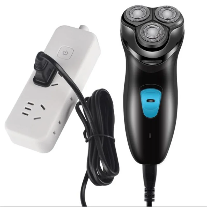 Professional Corded Electric Man Beard Shaver Razor 3D Float Rotary Mustache Close Shave Face Grooming Haircut Whisker Clipper 3