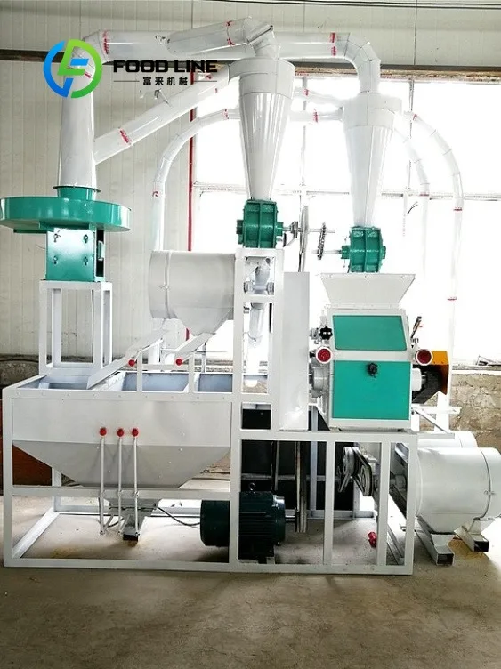 Small Horizontal Auto Feed Flour Mill Space Saving Layout Suitable For Rural Family Small Workshop Individual Grain Processing 3