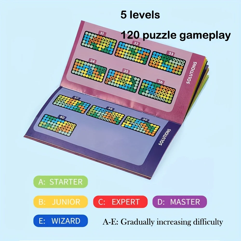 Puzzle Game Set of 20 Challenge 2D Puzzle Games with Illustration Guide and Elegant Storage Box Suitable for Gift Giving 2