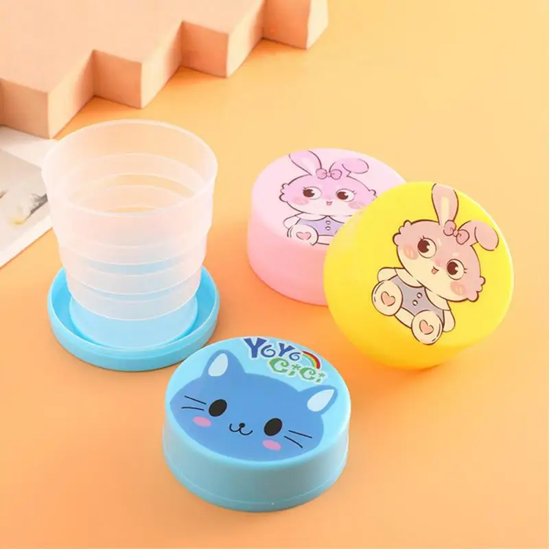 Folding Cup Telescopic Silicone Water Bottle Outdoor Travel Children Cups Sports Portable Collapsible Brushing Mouthwash Cup folding cup