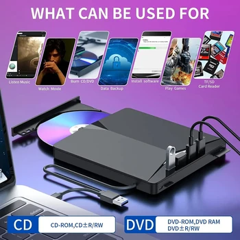 7-in-1 USB Type-C External DVD Drive 1