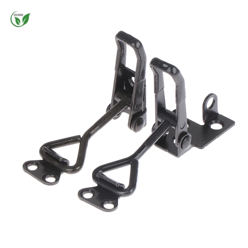 Toggle Latch Catch Toggle Clamp Adjustable Cabinet Boxes Lever Handle Lock Hasp For Home Sliding Door Furniture Hardware Black