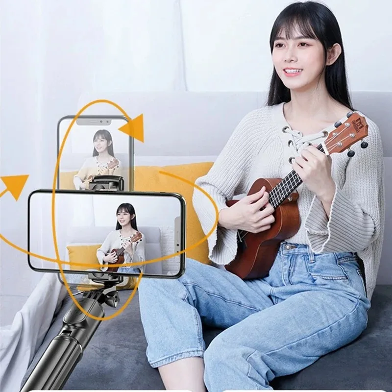 Wireless Selfie Stick with Bluetooth For iPhone 15 Android