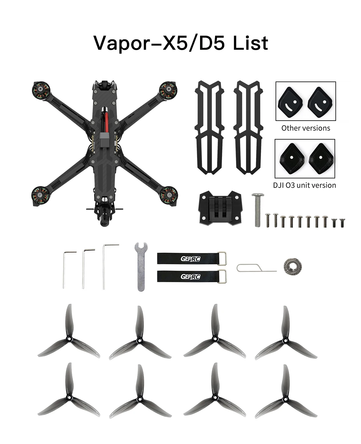 GEPRC Vapor-D5 D6 HD O3 FPV TAKER BLS 60A 4in1 ESC F722 V2 FC High-performance Freestyle Grace RC Quadcopter Freestyle Drone 6
