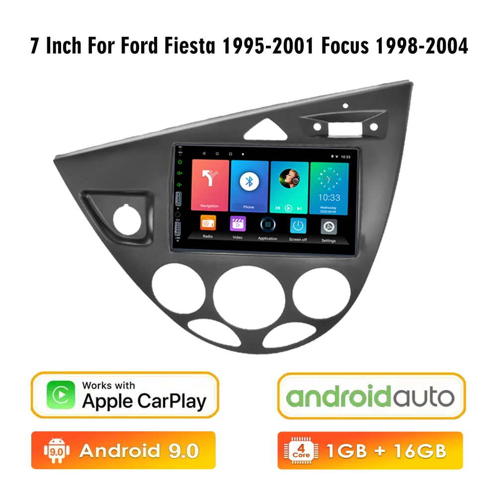 Autoradio CarPlay RoverOne Android 2Go RAM 32Go ROM GPS Bluetooth pour Ford  Fiesta 1995-2001 Focus MK1 1998-2004 - Autoradio - Achat & prix