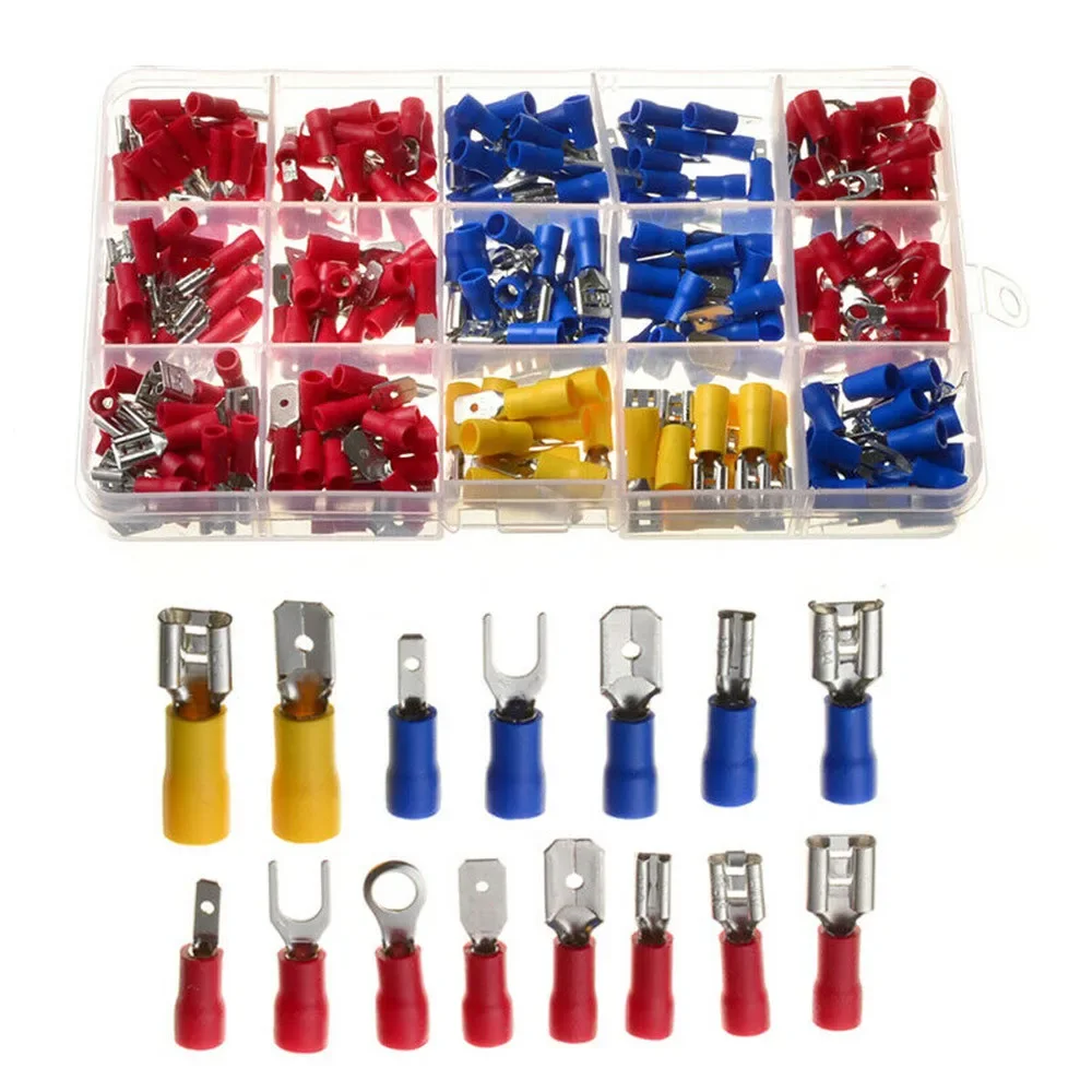 Useful Assorted Crimp Terminals Wire Connector 280PCS/kit Accessories Copper + PVC+ Tinplate Parts Replacement
