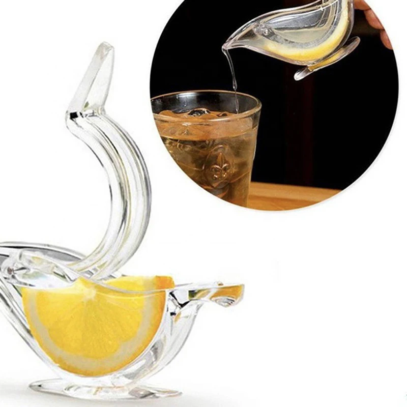 Lemon Clip Manual Transparent Fruit Juicer Home Kitchen Bar Gadget Bird Shape Citrus Juicer Hand Held Orange Squeezer Machine