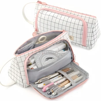 Astuccio Grande Capacità, Portapenne Semplice, Borsa per Cancelleria, Organizer per Scuola, Università e Ufficio per Adolescenti, Ragazze, Adulti e Studenti