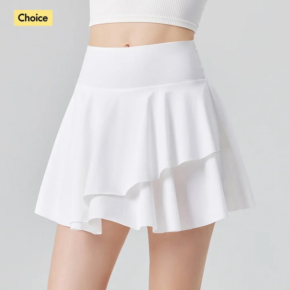 Sports Skirts Sun Protection Tennis Skirt with Shorts for Women High-waisted Sun Block and Pleated Skirt Golf Skort Yoga Dresses with Leggings