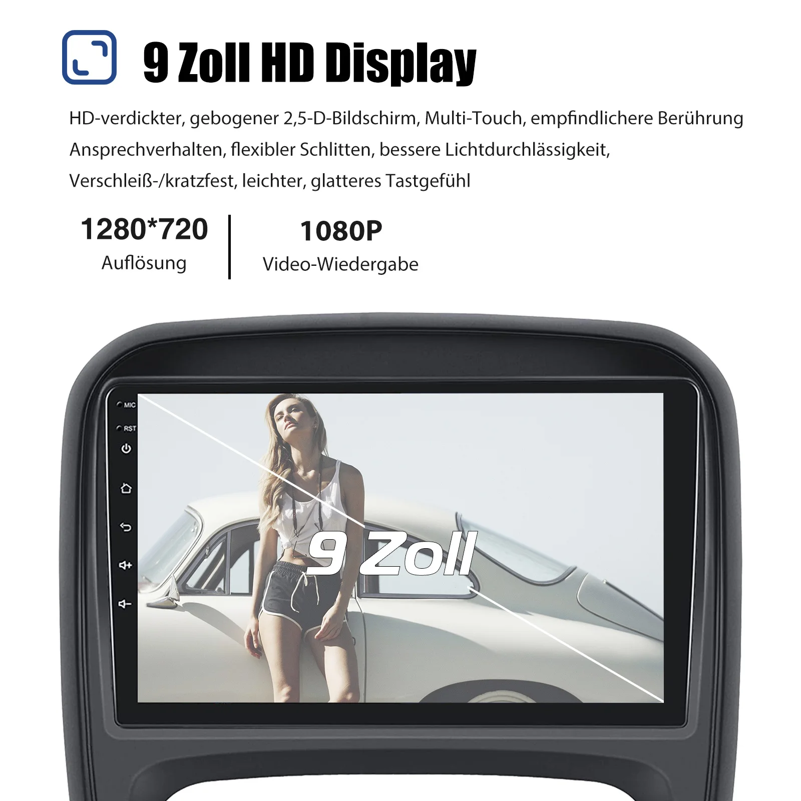 9 "Android 14 Rückfahrkamera Auto Stereo CarPlay Android Auto Für Vauxhall Opel Vivaro B Renault Trafic GPS NAVI BT wifi SWC FM – Detail 8