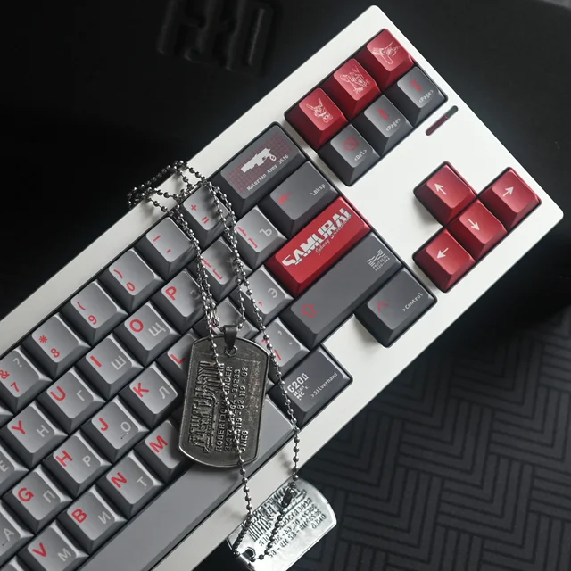 Mechanical Keyboard Keycap Russian Japanese Etymon 142 Keys Custom Silver Hand PBT Keycap Cherry Profile DYE SuB For MX Switches