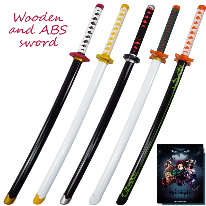 Demon Slayer In Legno Anime Sword Cosplay Devils Blade Samurai Sword Ninja Knife Katana Nihontou Escada Abs Plastic Prop Teen Toy