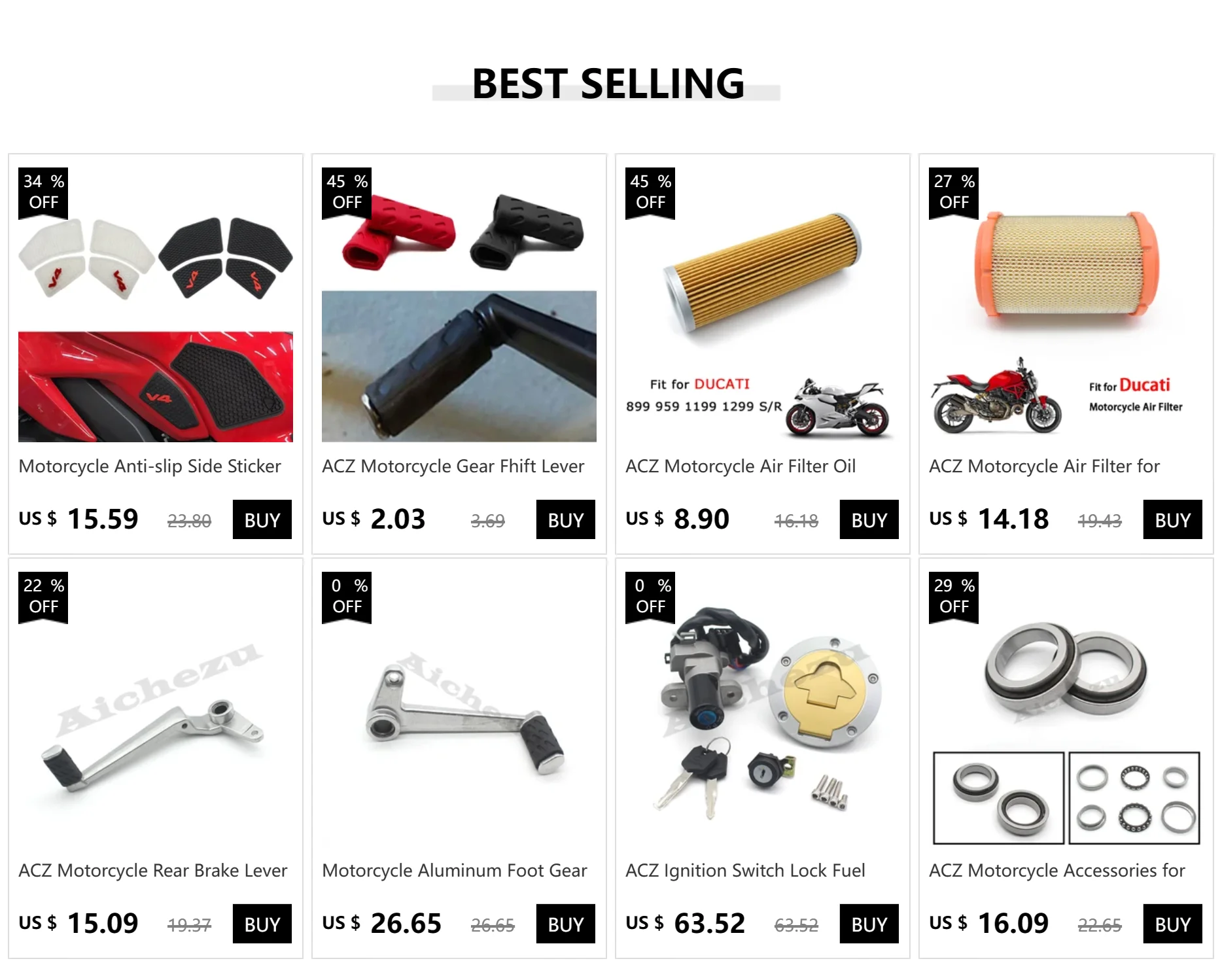 ACZ Motorrad Zubehör für Ducati Streetfighter 848 696 796 996 999 1098 1198 Gabelschaftrohr Lager Dichtung Kit – Detail 3