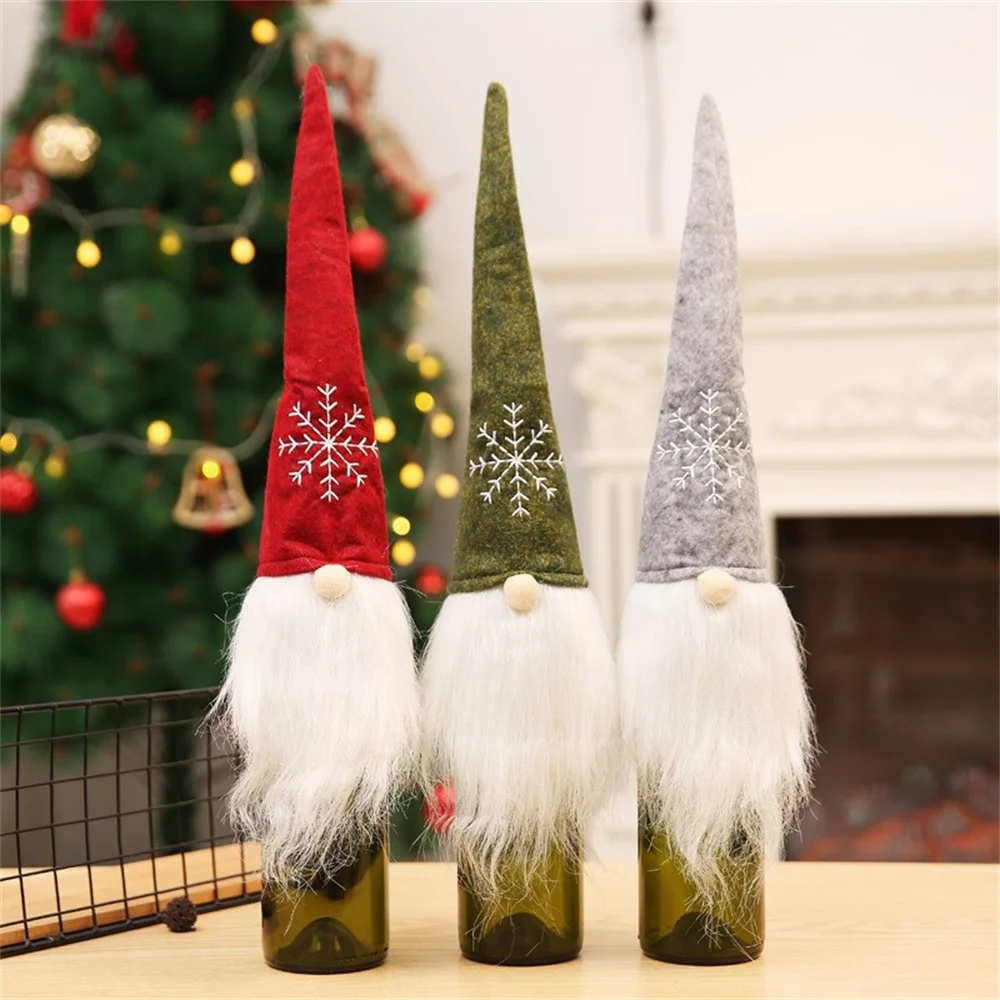 Description Picture 6 of itemCute Wine Bottle Cover Santa Claus Christmas Decorations for Home Christmas Ornament Xmas Table Decor Happy New Year 2025 Gift