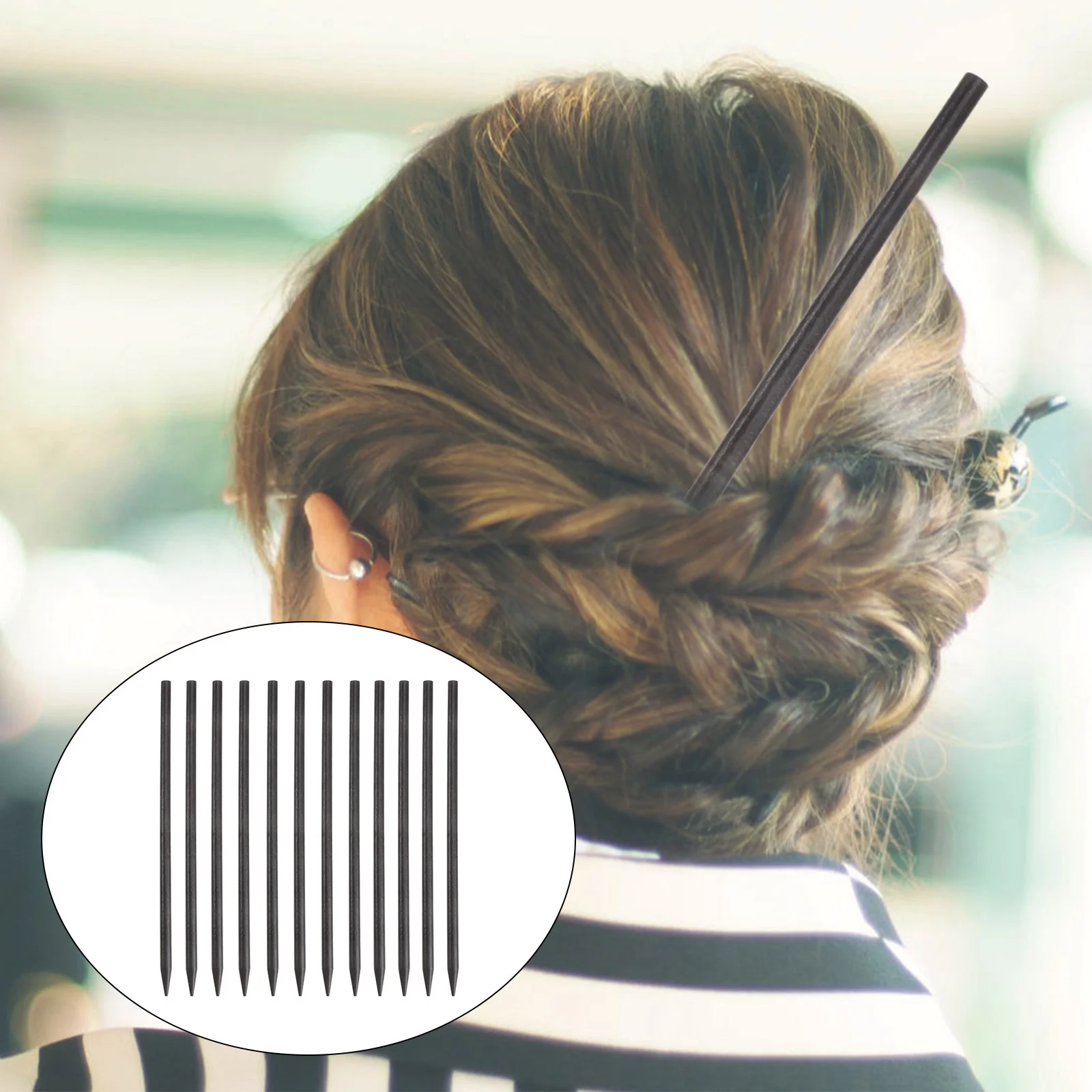 

20Pcs/12pcs Vintage Wooden Hairpins Straight Chignon Hairpin Updo Hair Insert Sticks Tapered Hair Chopsticks Ponytail Holder