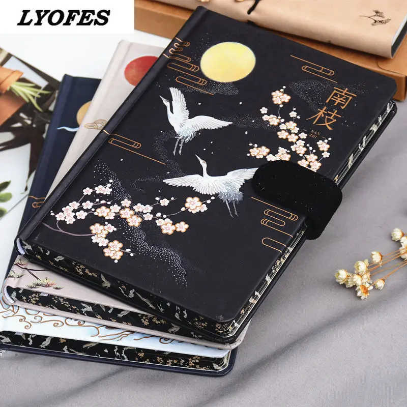 

A5 Thick Notebooks and Journals Creative Vintage Chinese StyleColor Page Korean Stationery Diary Notepad Office School Supplies