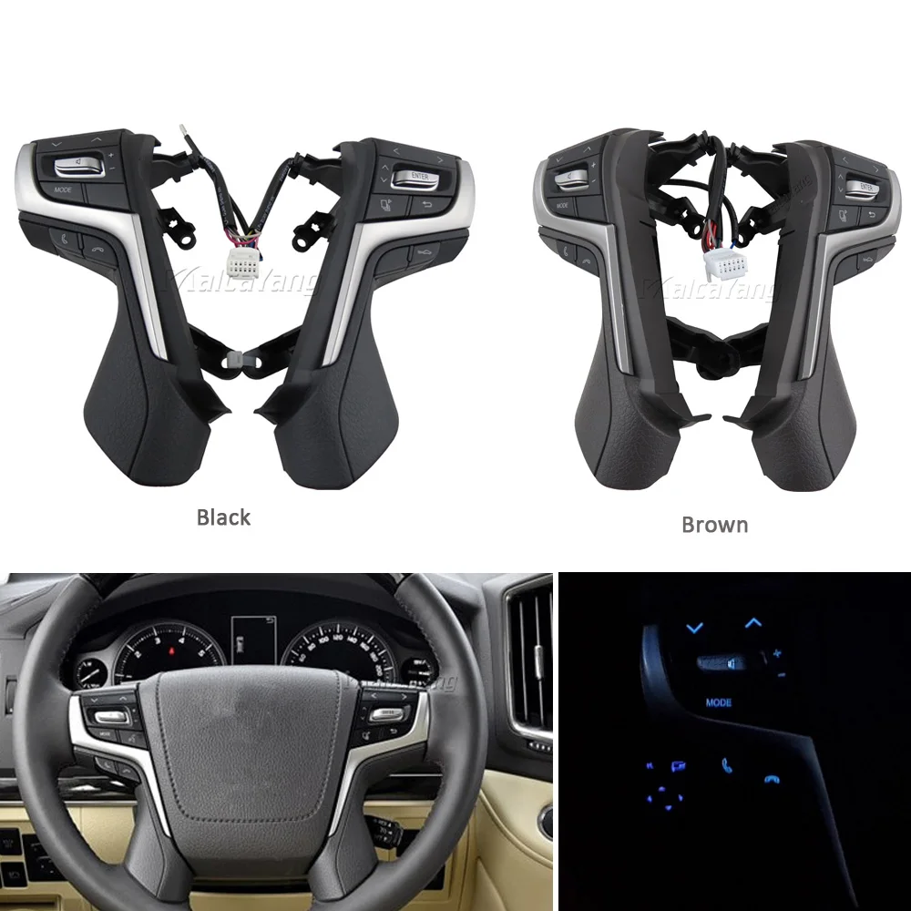 

Кнопки управления на руль для Toyota 2016 2017 2018, высококачественные кнопки Land Cruiser Prado, автомобильные аксессуары