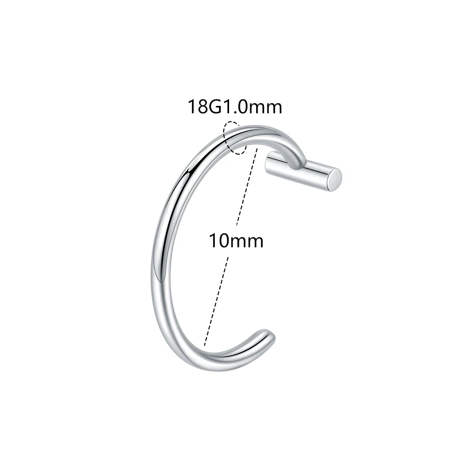 Stainless Steel Punk Clip on Fake Piercing Nose Wrap Non Piercing Lip Rings Unisex Nose Ring Women Men Tusk Body Jewelry 1Pc