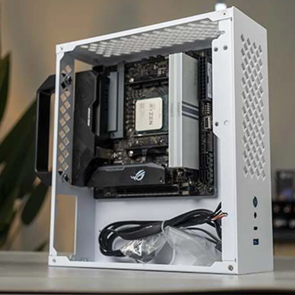 미니 ITX 컴퓨터 케이스 PC 섀시, 데스크탑 게이머 캐비닛, 측면 투명 HTPC 휴대용 게이밍 컴퓨터 케이스, ITX PC 케이스 캐비닛