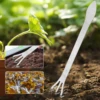 Bonsai Rake Stainless Steel Rake Root Rake Stainless Steel Root Rake 3-Prong Loosen Soil Bonsai Tree Tools with Ergonomic Handle 2