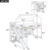 Kids Twin House Loft Bed with Slide Storage Shelves and LED Light Wood Low Loft Bed Guardrail Ladder Playhouse Creative Design 2