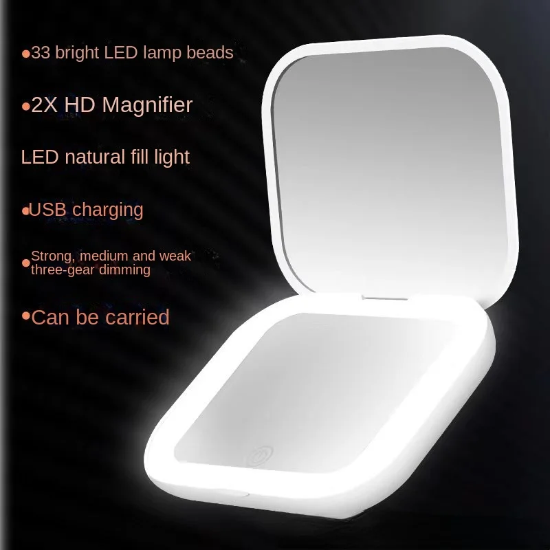 Mini LED Folding Makeup Mirror 4