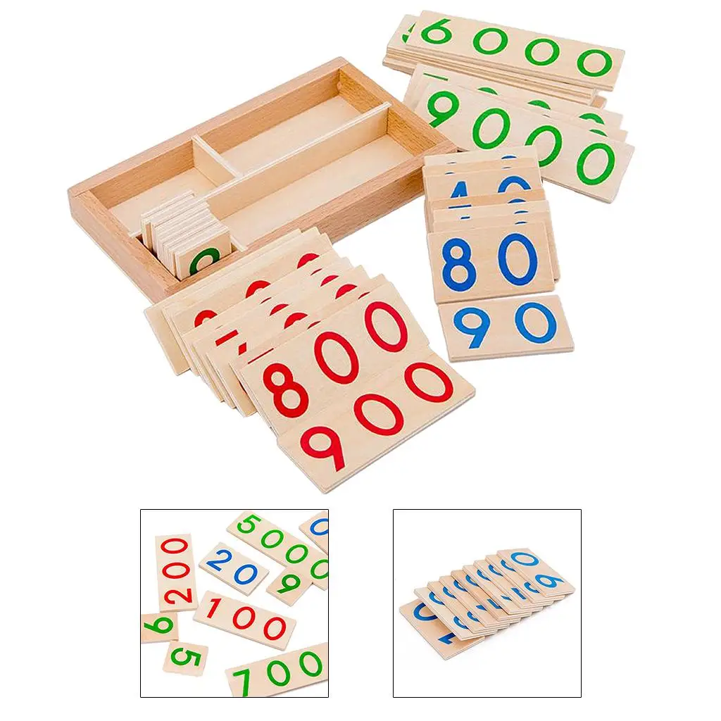 Number Card Counting Montessori Math Activity Toys for 3 4 5 Years Old