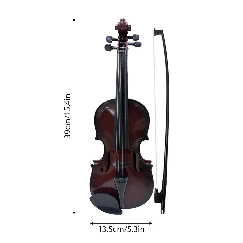 Simulated Violin Music Practice Violin for Beginners Kit Musical Instrument Exquisite Workmanship Performance Props Gifts plastic violin ornament