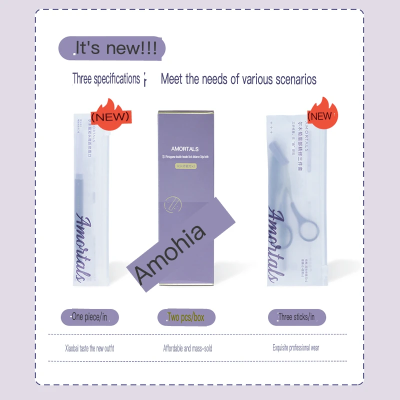 Irvine Eyebrow Razor Three-piece Set For Women's Special Double Head Eyebrow Razor Shaving Tool Safety