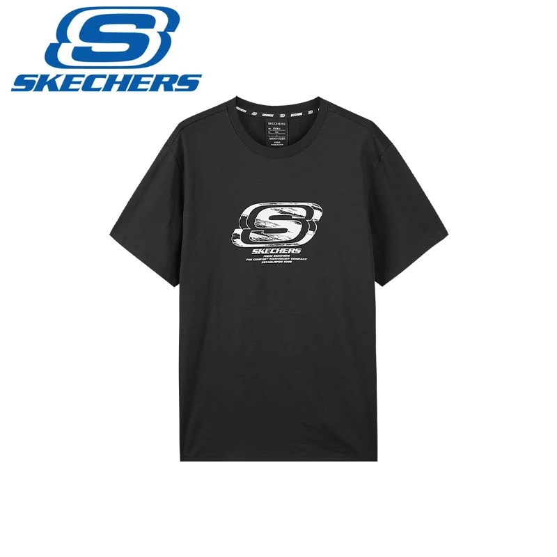

Skechers Men T shirts Loose Casual Summer Breathable T-Shirts Men's Crewneck Short Sleeve Gym Running Jersey Male Tee Shirt Tops