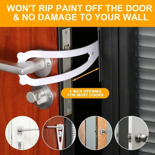 Cat Door Holder Latch Adjustable Dog Door Stopper Elastic Gate Lock Flex Latch Strap Keep Dog Out From Entering Pet Gate Supply 4