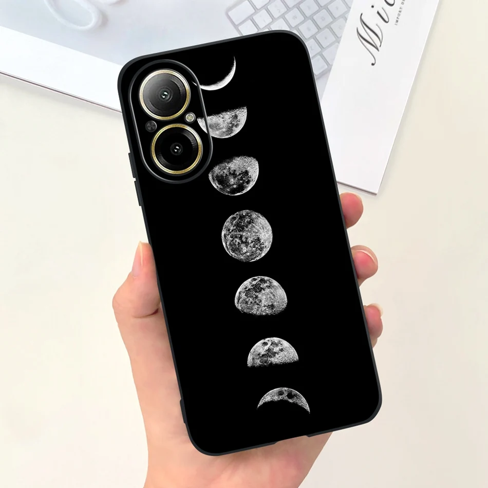 Fashion Moon Pattern Soft Silicone Protective Back Cover