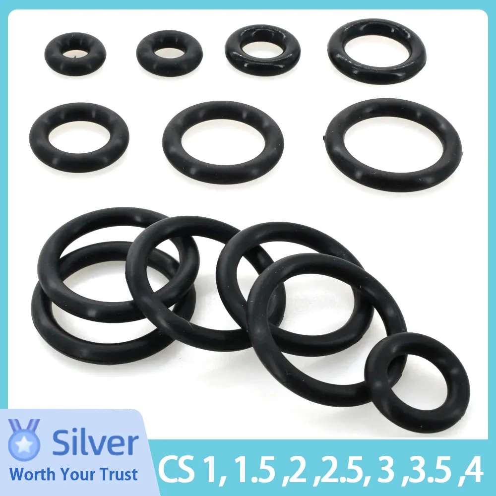 O Ring Seal Set Black Rubber Silicone NBR High Pressure Repair Oil Resist