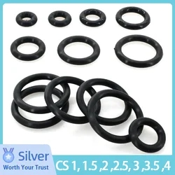 Premium Black Rubber Silicone O-Ring Set - High-Pressure Oil-Resistant Sealing Solution - OD4mm CS1mm (10Pcs)