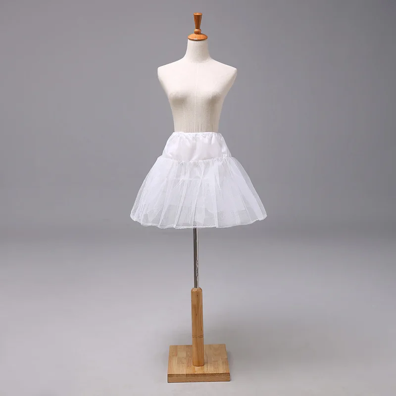 

Petticoat 3 Layers Hoopless Short Petticoats Flower Girl Dress Crinoline for Wedding Little Girls