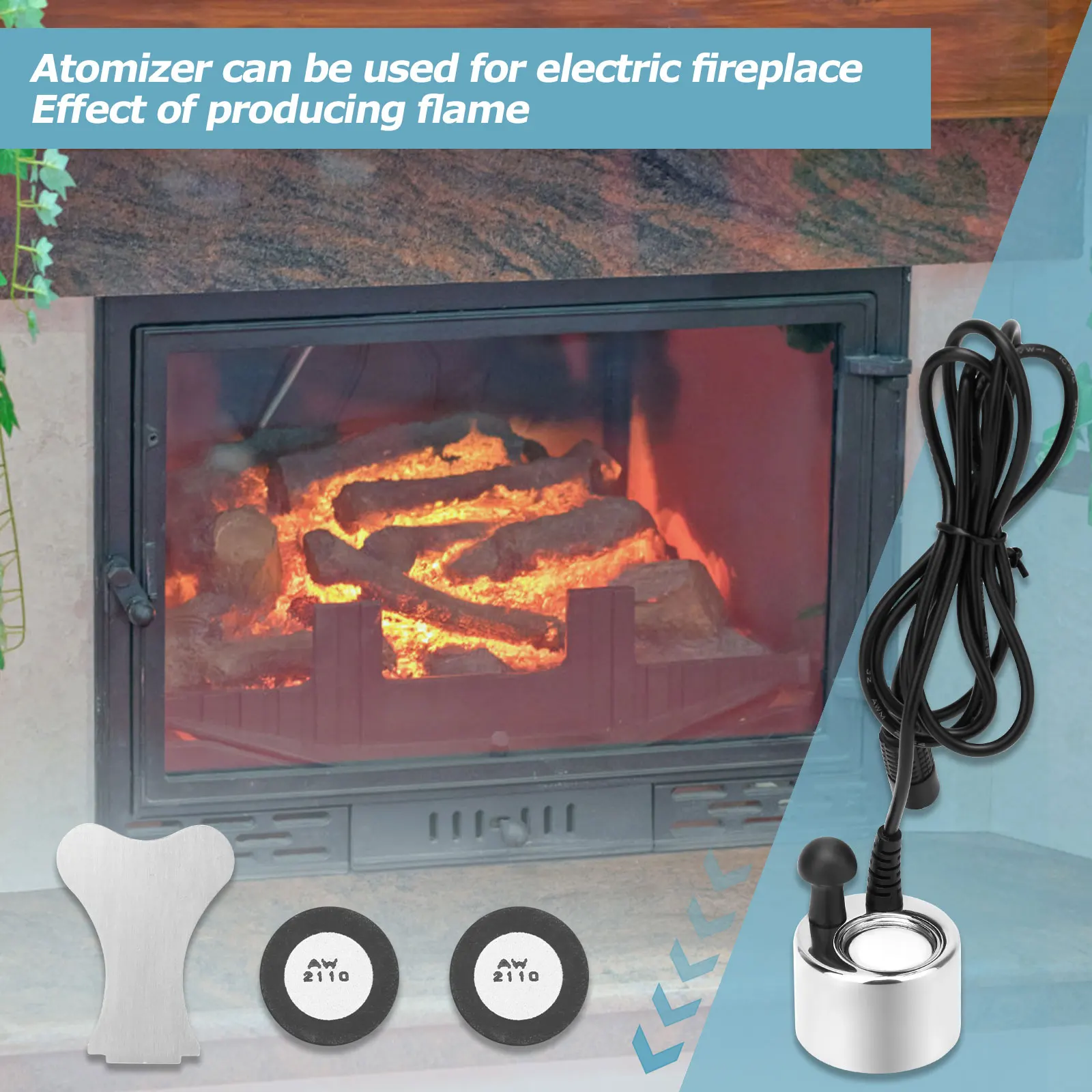 Electric Fire Transducer Compatilble with Dimplex M-011B M011B Heater Opti-Myst Electric Wall Fire Replacement Disc Removel Tool