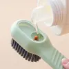 Multifunction Shoes Brush Soft Automatic Liquid Discharge Press Out Shoes Cleaner Clothes Long Handle Brushes Cleaning Tool 4