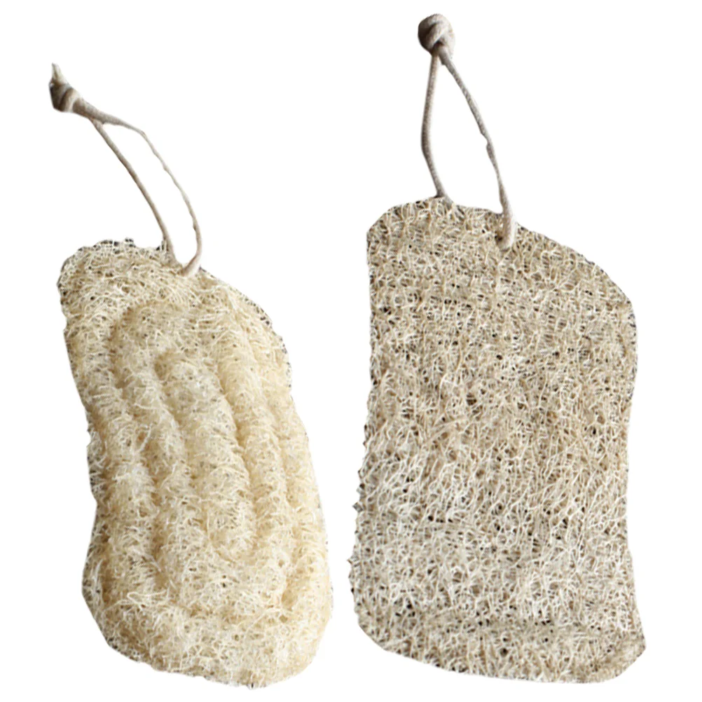 

2 Pcs Sponges Loofah Dishcloth Kitchen Cleaning Dishwashing Natural for Dishes Home Brush