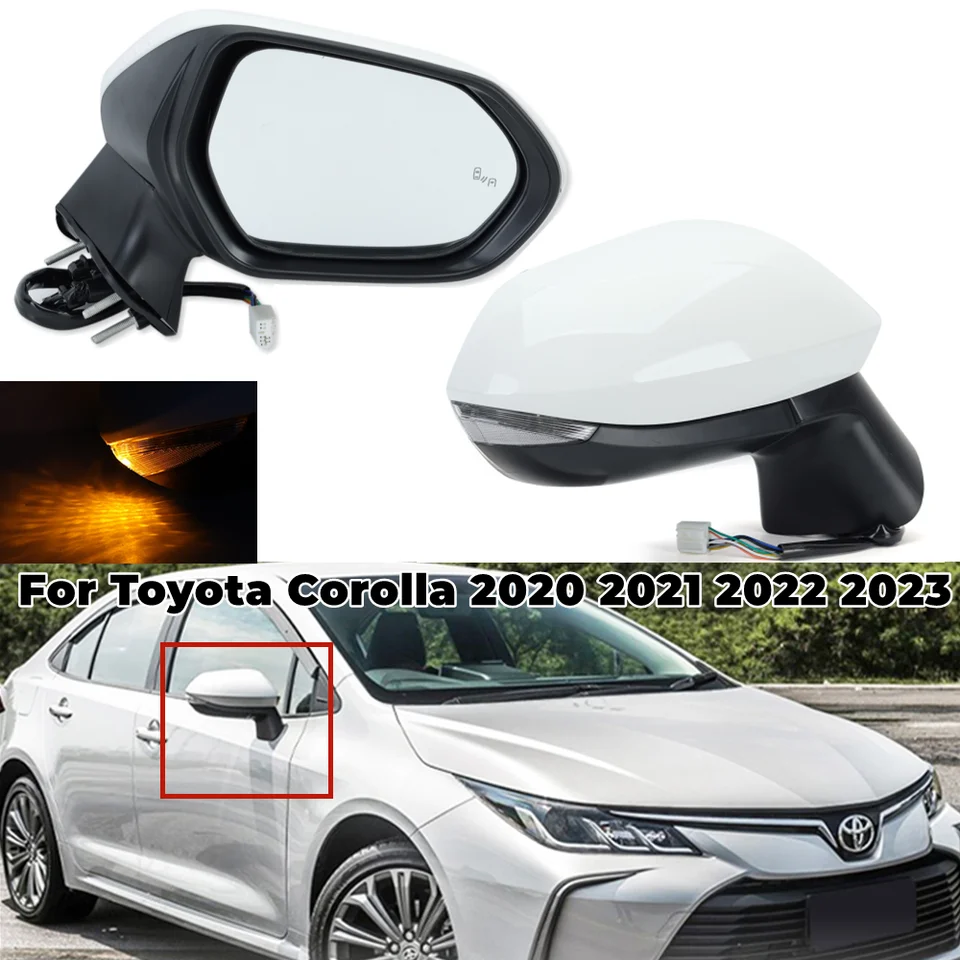 Power Mirror LH &amp; RH For 14-19 Toyota Corolla Heated BSD Signal Light Paintable For Sale In Carlisle Brks, PA
