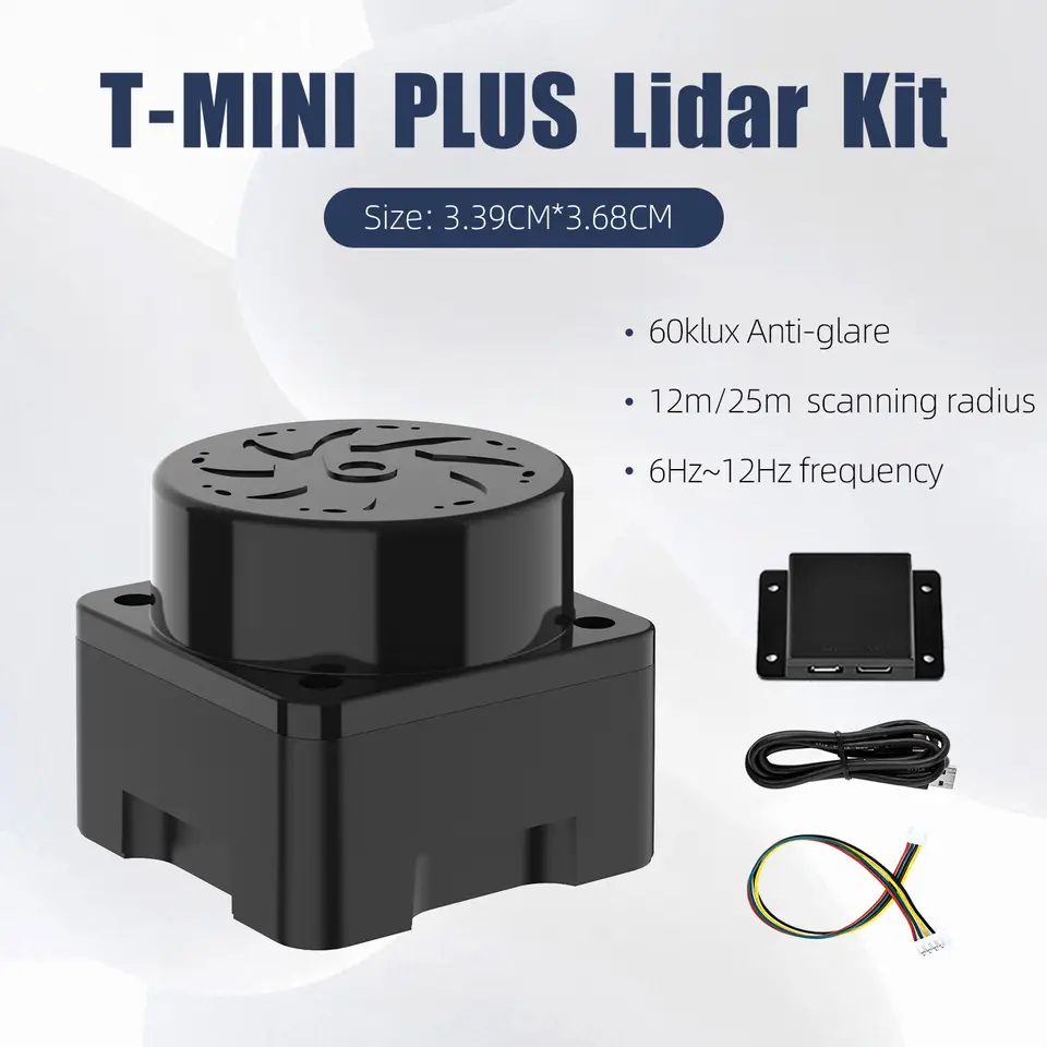 T-MINI-Plus Lidar Scanner 360°TOF Ranging 12M/25M 3D Sensor Kit support ROS1 ROS2 ROS Robotics Raspberry Pi Jetson NANO image 1