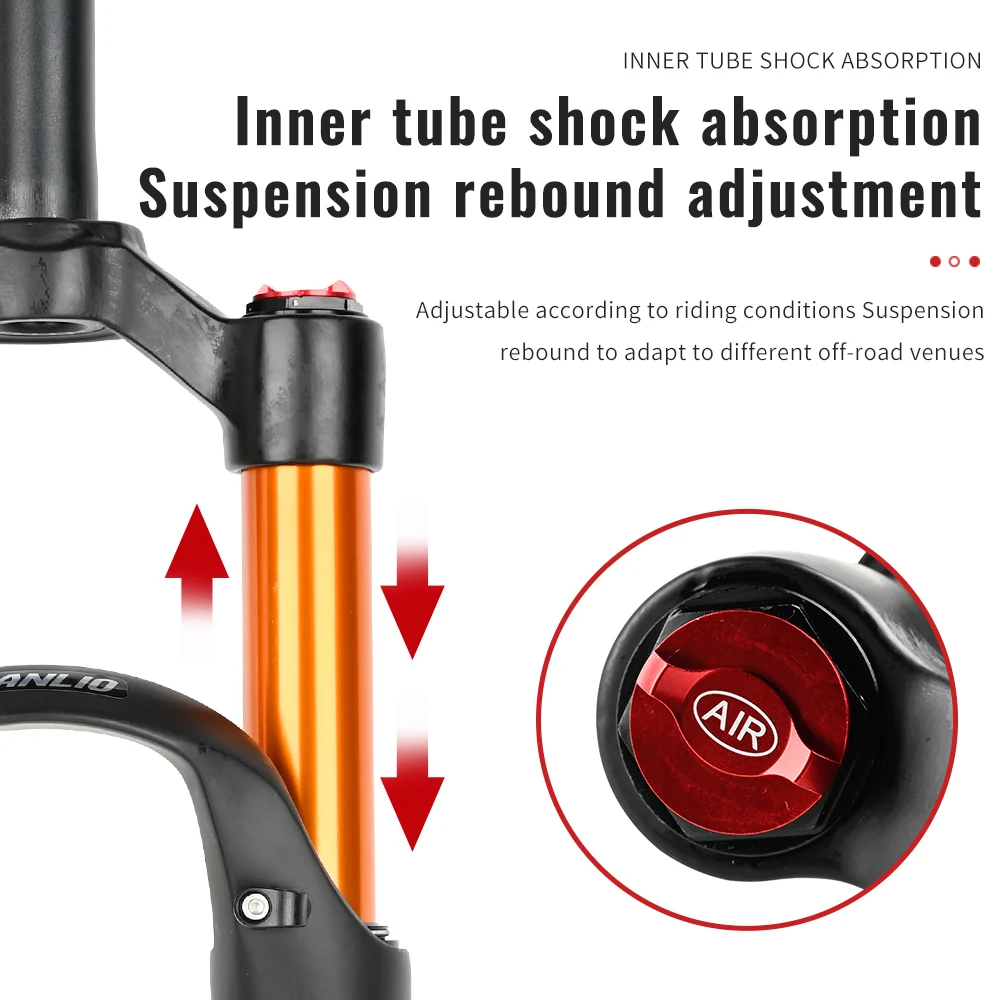 NANLIO MTB Bicycle Suspension Fork Magnesium Alloy Air Fork, 26 27.5 29er Inch Mountain Bike 32 RL 100mm Bicycle Accessories - Image 5