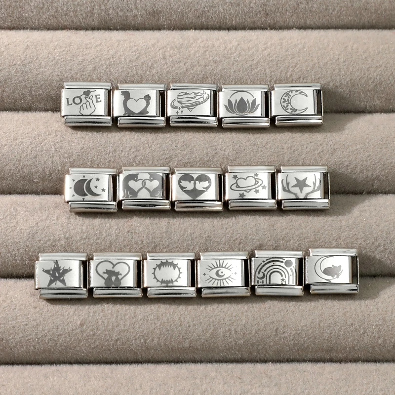 Fashion Laser Engraving Love Series Stainless Steel Bracelet