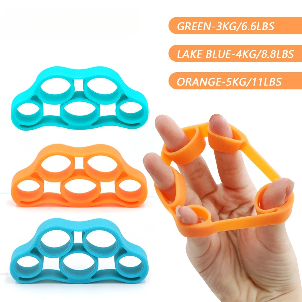 Description Picture 3 of itemSilicone Finger Gripper Gym Hand Grip Wrist Expander Stretcher Strength Trainer Exerciser Resistance Bands Workout Equipments