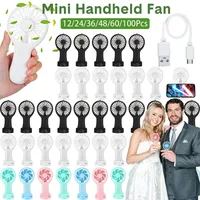 12-100 Pcs Mini Handheld Fan Bulk Wedding Fan USB Charging Portable Fan Party Favors Gift for Guests Bridal Shower Wedding Gifts 1
